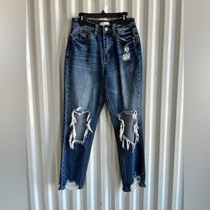 Vervet Distressed Blue Jeans for Women
